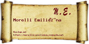 Morelli Emiliána névjegykártya